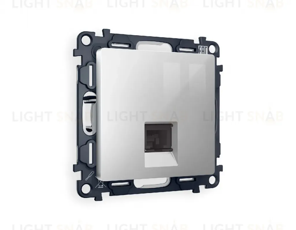 Комплект механизма телефонной розетки RJ-11(4P4C) со шторкой Ambrella Volt Alfa MA412030 MA412030