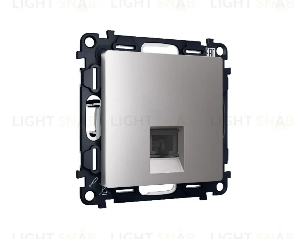 Комплект механизма телефонной розетки RJ-11(4P4C) со шторкой Ambrella Volt Alfa MA512030 MA512030
