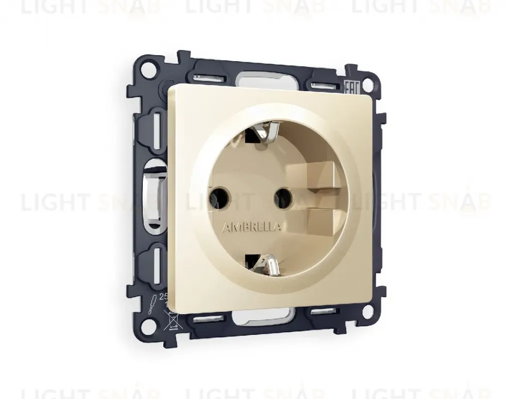 Комплект механизма розетки с/з на винтовых зажимах Ambrella Volt Alfa MA606010 MA606010