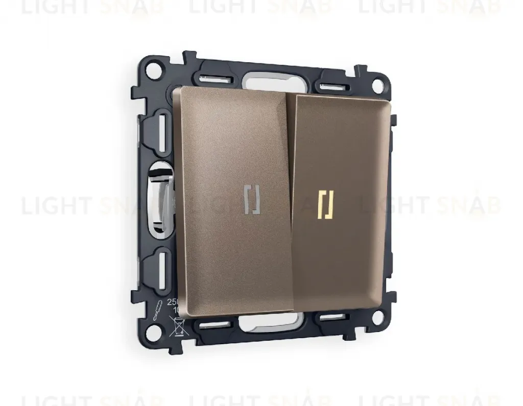 Комплект механизма 2-кл выключателя с подсветкой Ambrella Volt Alfa MA634010 MA634010