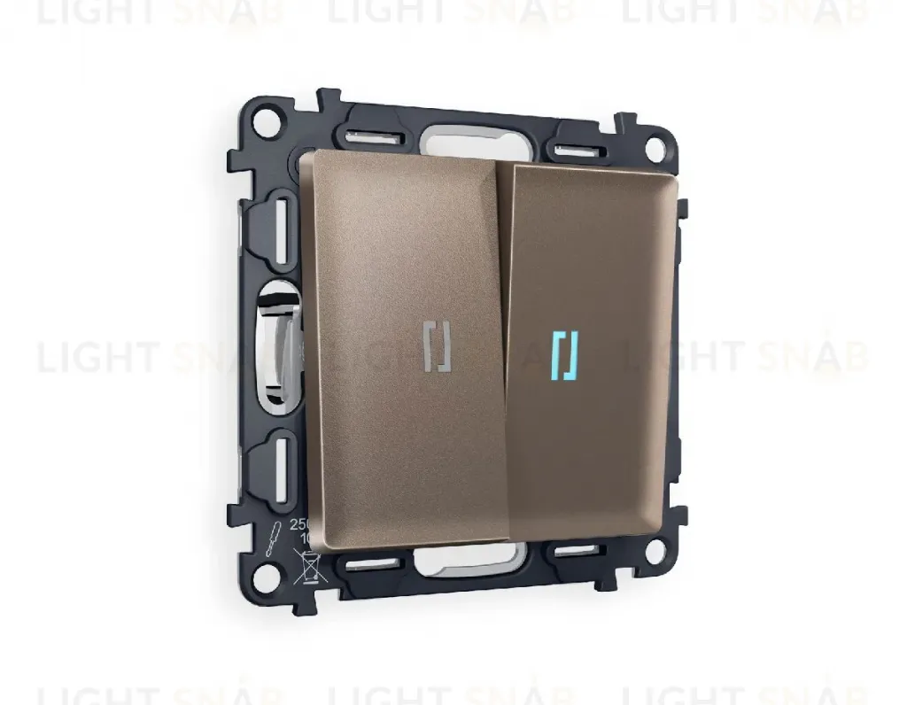Комплект механизма 2-кл выключателя с подсветкой Ambrella Volt Alfa MA634020 MA634020