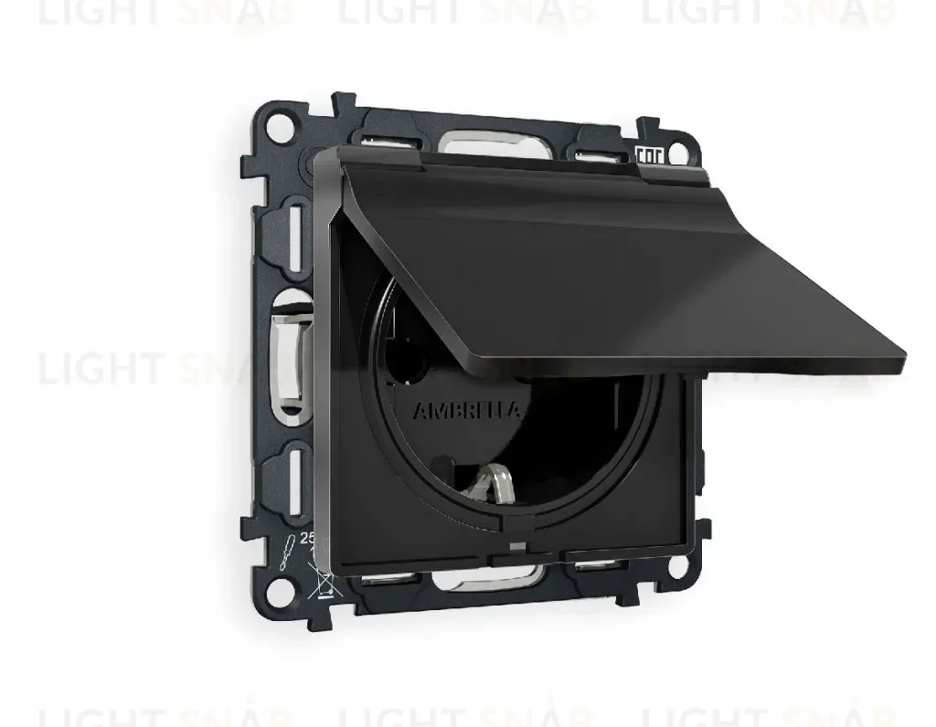Комплект механизма розетки с/з со шторками и крышкой Ambrella Volt Alfa MA808010 MA808010