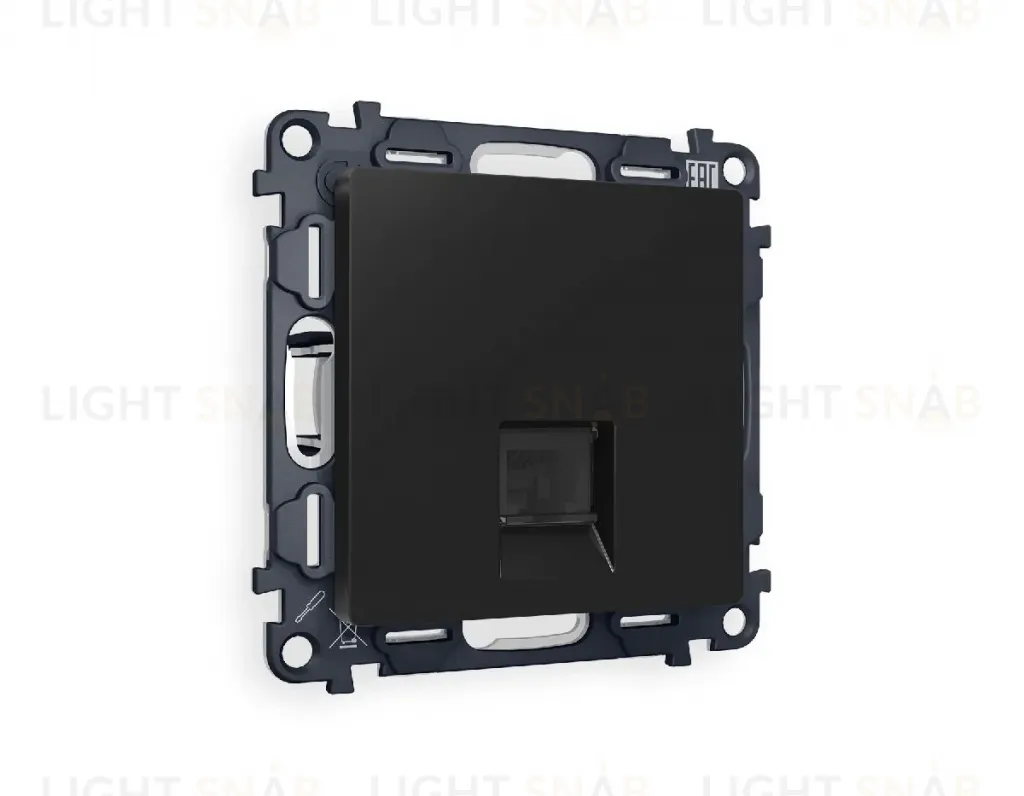 Комплект механизма телефонной розетки RJ-11(4P4C) со шторкой Ambrella Volt Alfa MA812030 MA812030