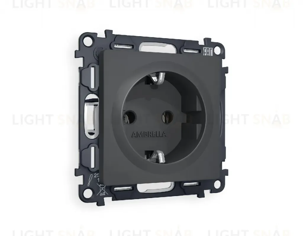 Комплект механизма розетки с/з на винтовых зажимах Ambrella Volt Alfa MA906010 MA906010