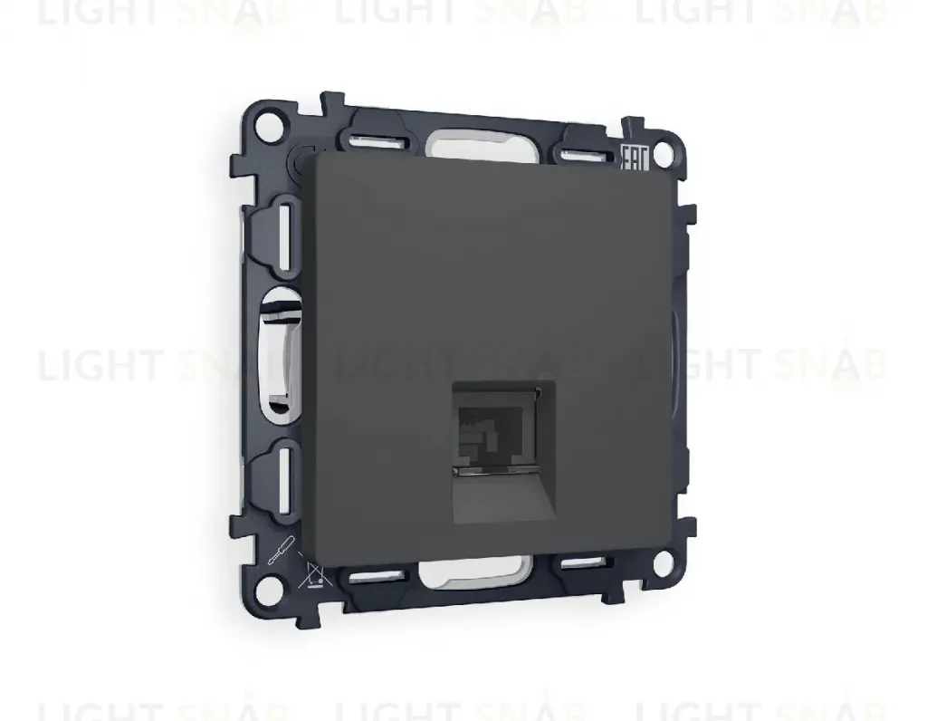 Комплект механизма телефонной розетки RJ-11(4P4C) со шторкой Ambrella Volt Alfa MA912030 MA912030