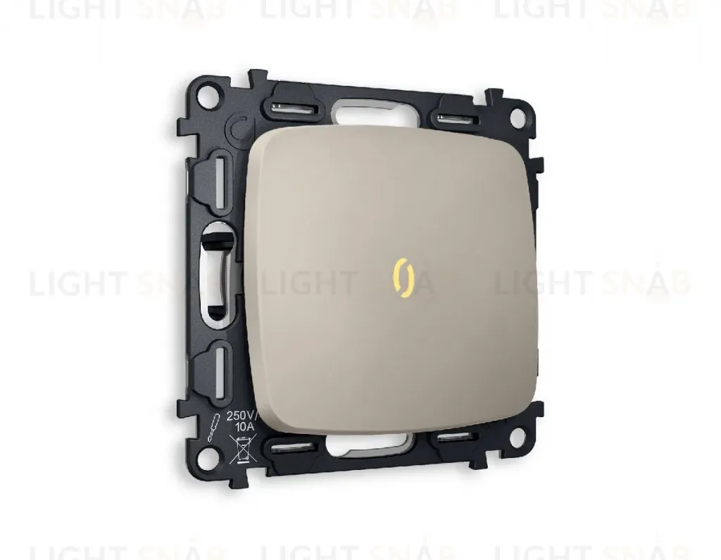 Комплект механизма 1-кл выключателя с подсветкой Ambrella Volt Omega MO362010 MO362010