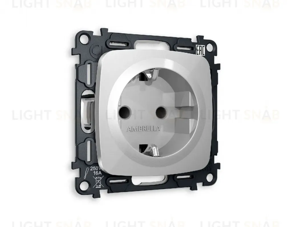 Комплект механизма розетки с/з со шторками Ambrella Volt Omega MO407010 MO407010