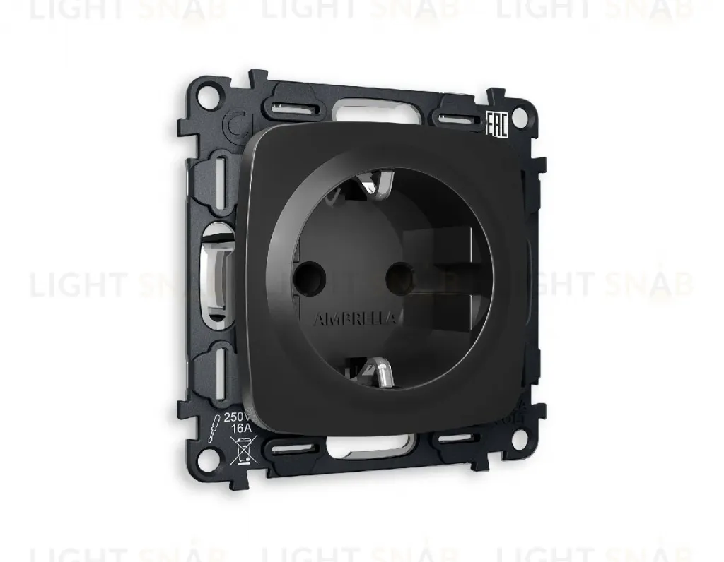 Комплект механизма розетки с/з cо шторками Ambrella Volt Omega MO807010 MO807010