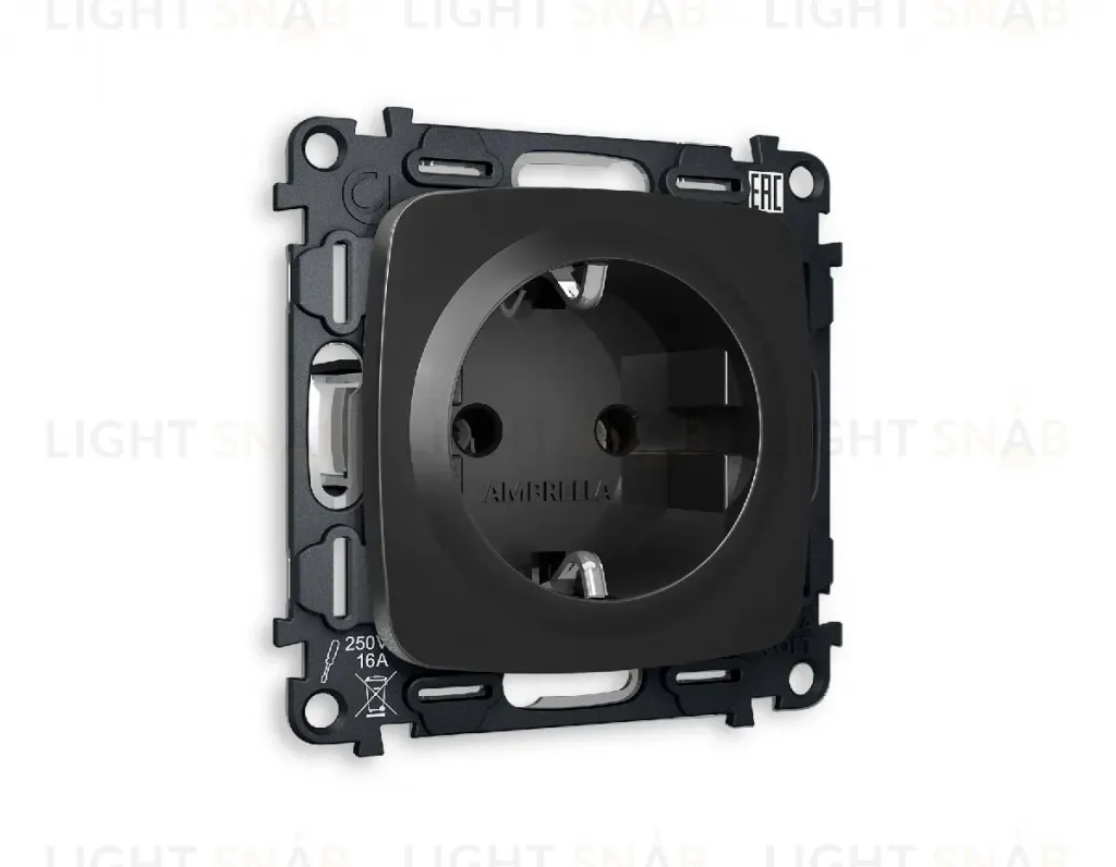 Комплект механизма розетки с/з на винтовых зажимах Ambrella Volt Omega MO806010 MO806010
