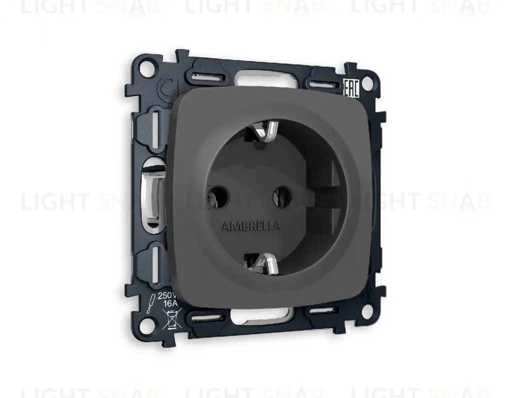 Комплект механизма розетки с/з на винтовых зажимах Ambrella Volt Omega MO906010 MO906010