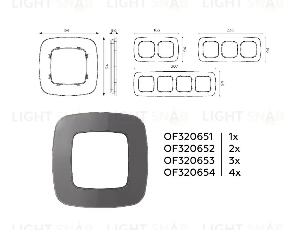 Рамка трехместная Ambrella Volt Radian OF320653 OF320653