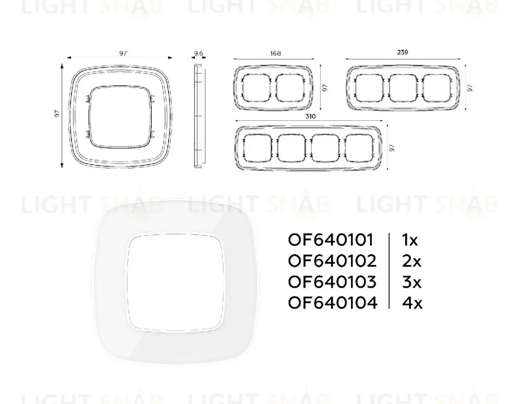 Рамка одноместная Ambrella Volt Coint OF640101 OF640101