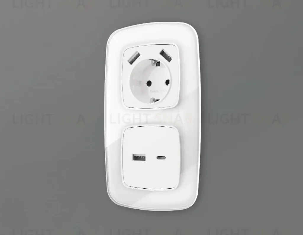 Лицевая панель для розетки 2USB тип A+C Ambrella Volt Omega OP1110 OP1110