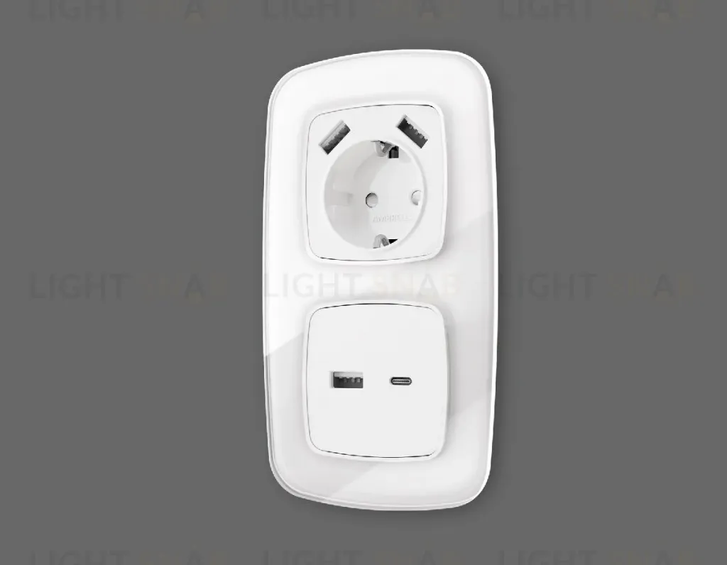 Лицевая панель для розетки 2USB A+C Ambrella Volt Omega OP1310 OP1310