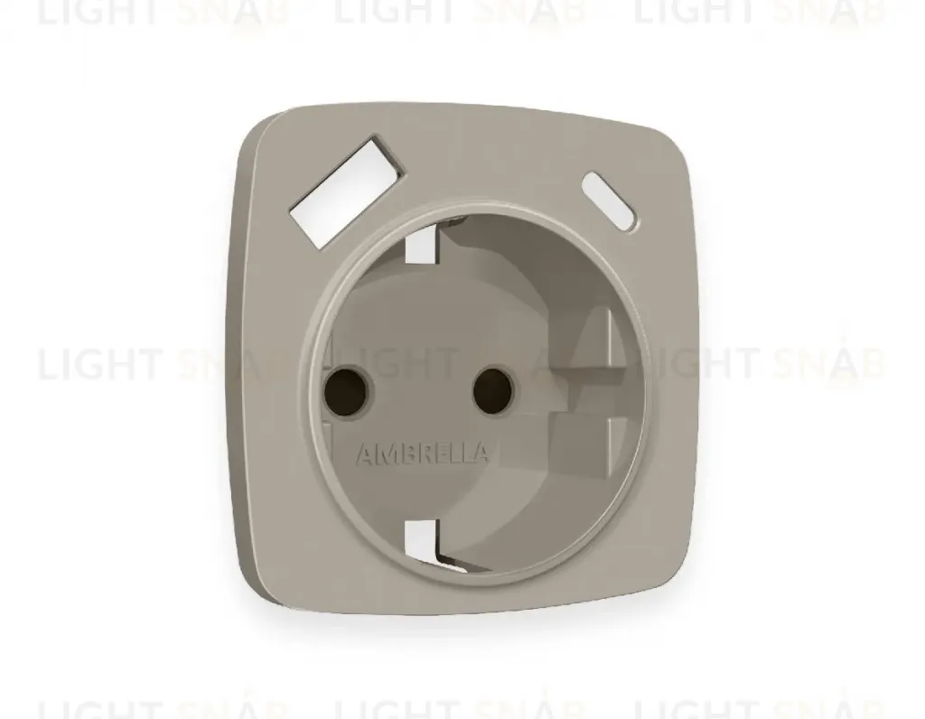 Лицевая панель для розетки с/з со шторками 2USB тип A+C Ambrella Volt Omega OP3700 OP3700