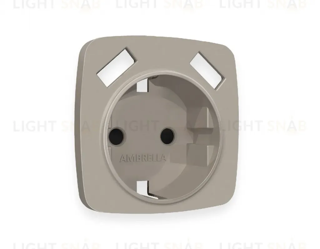 Лицевая панель для розетки с/з со шторками 2USB A+A Ambrella Volt Omega OP3690 OP3690
