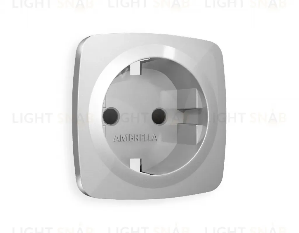Лицевая панель для розетки с/з со шторками Ambrella Volt Omega OP4070 OP4070
