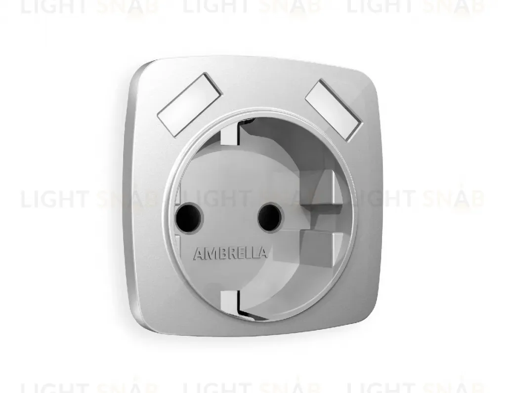 Лицевая панель для розетки с/з со шторками 2USB A+A Ambrella Volt Omega OP4090 OP4090