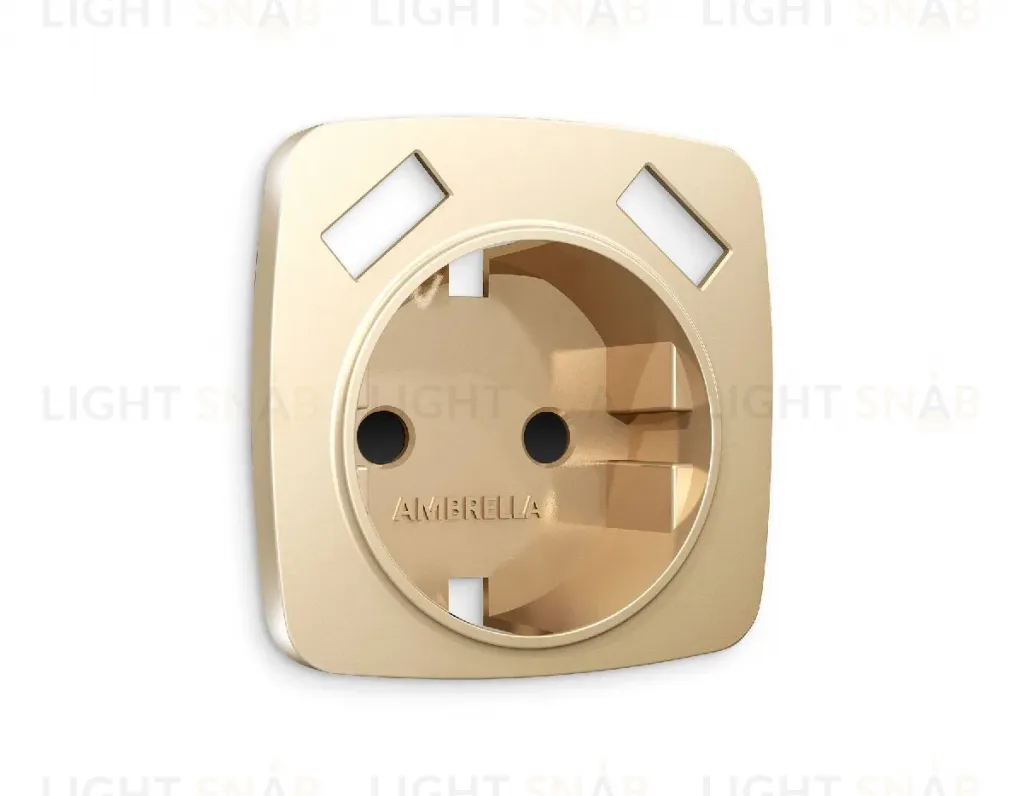 Лицевая панель для розетки с/з со шторками 2USB A+A Ambrella Volt Omega OP6090 OP6090