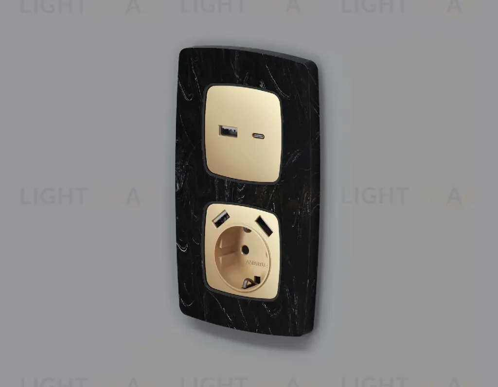 Лицевая панель для розетки 2USB тип A+C Ambrella Volt Omega OP6110 OP6110