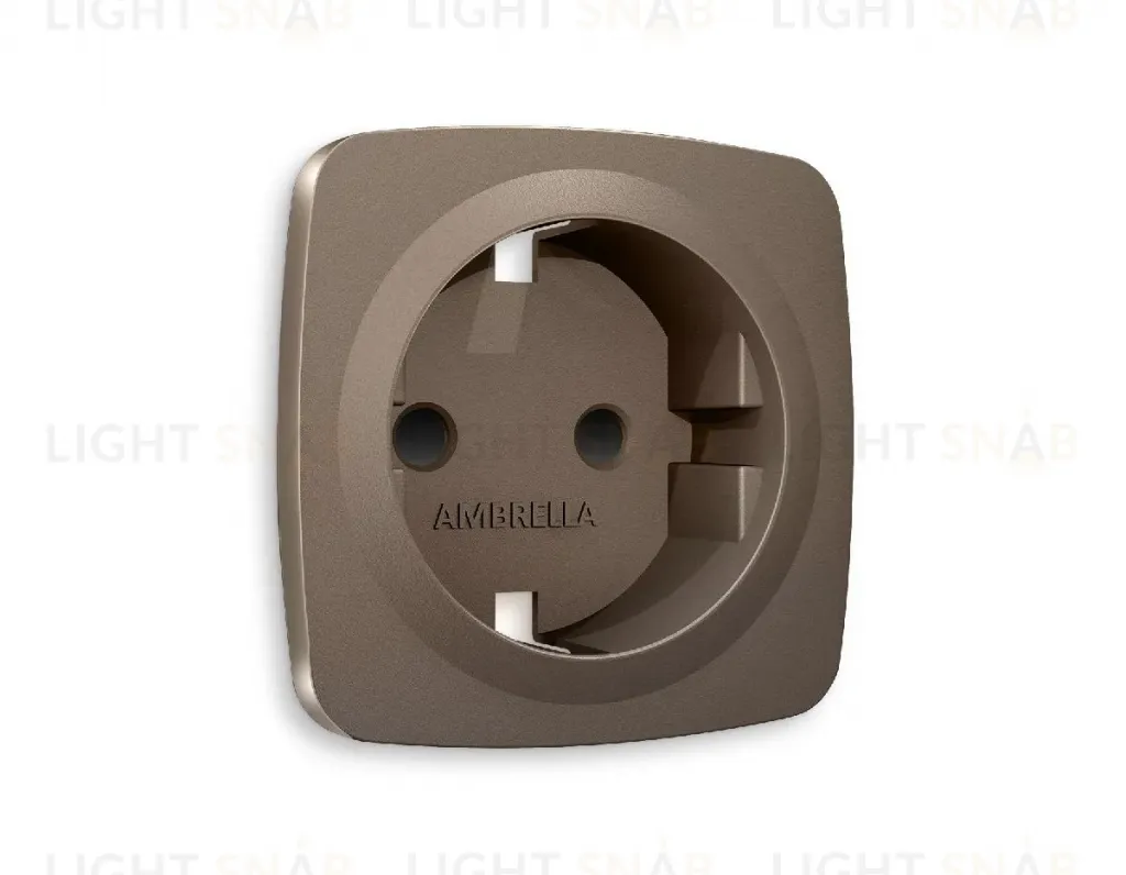 Лицевая панель для розетки с/з со шторками Ambrella Volt Omega OP6370 OP6370