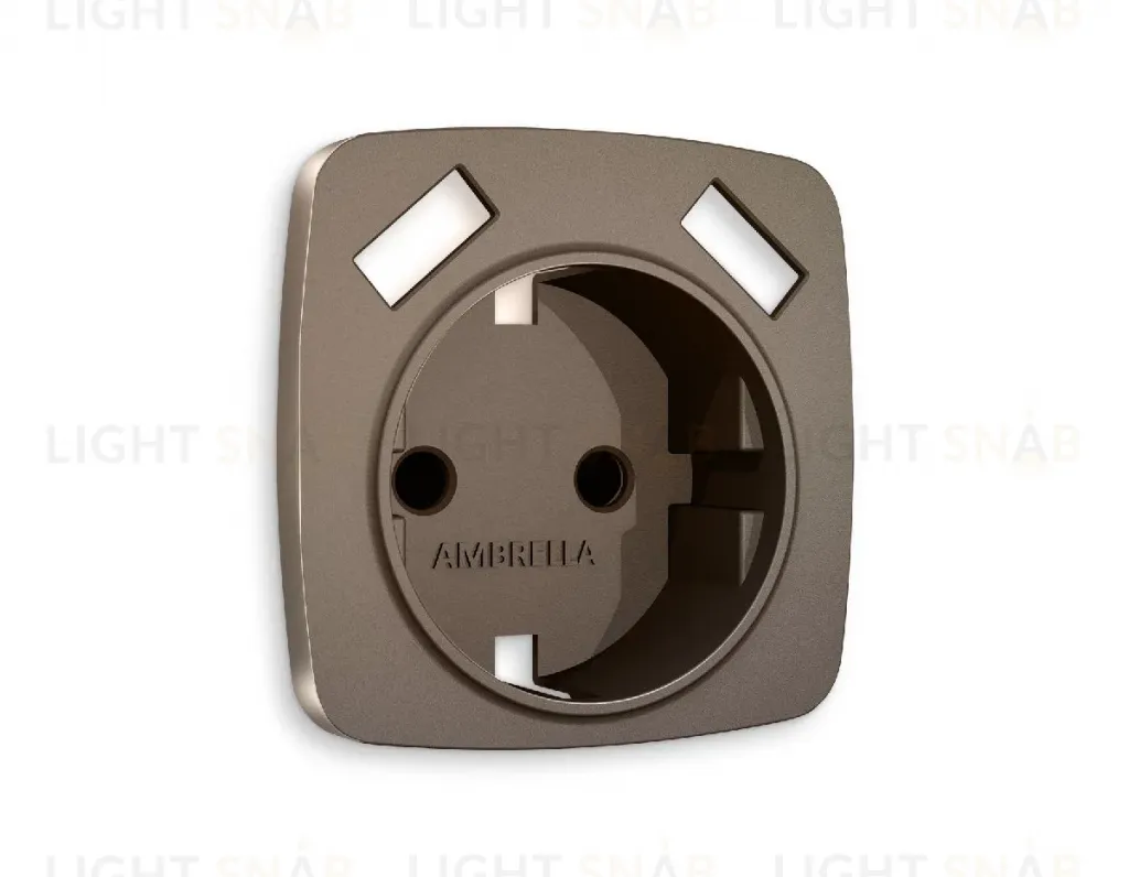 Лицевая панель для розетки с/з со шторками 2USB A+A Ambrella Volt Omega OP6390 OP6390