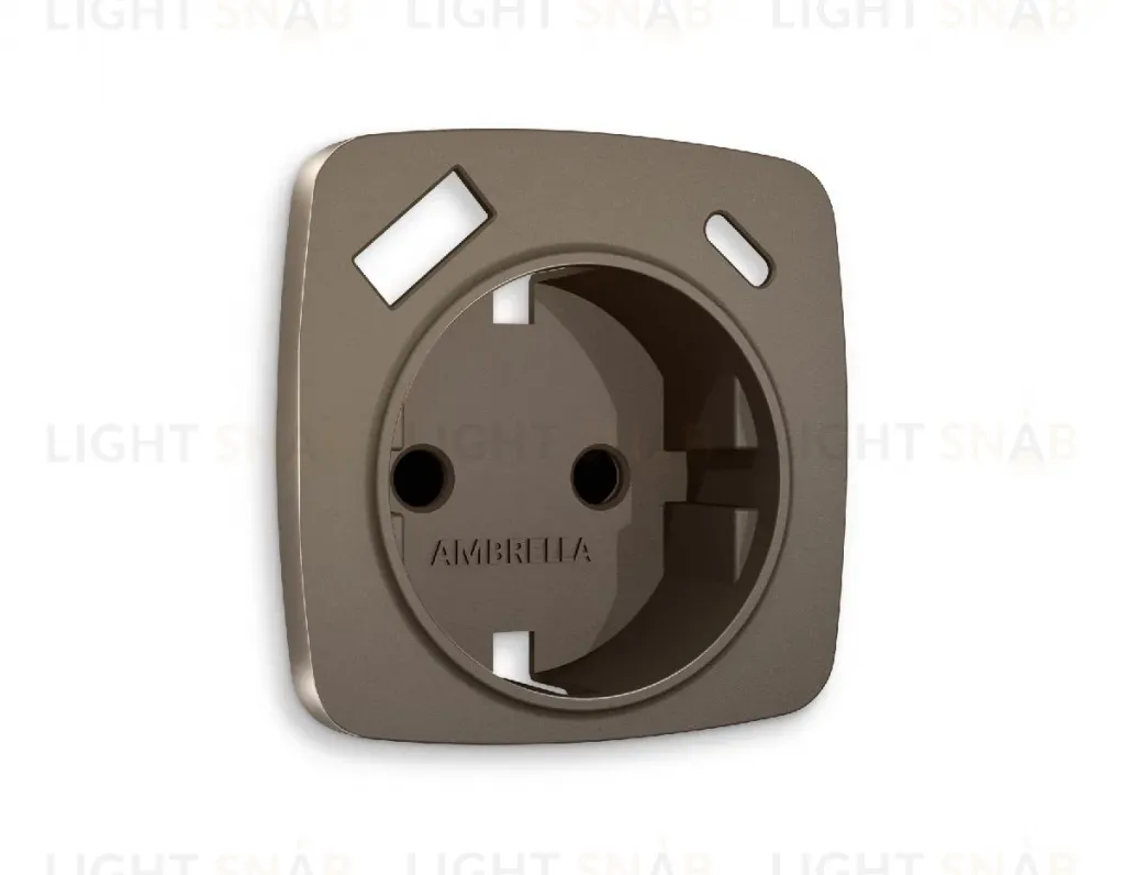 Лицевая панель для розетки с/з со шторками 2USB A+C Ambrella Volt Omega OP6400 OP6400