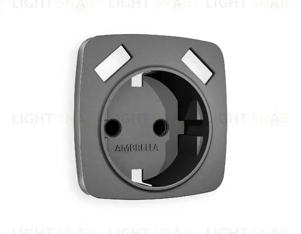 Лицевая панель для розетки с/з со шторками 2USB A+A Ambrella Volt Omega OP6590 OP6590