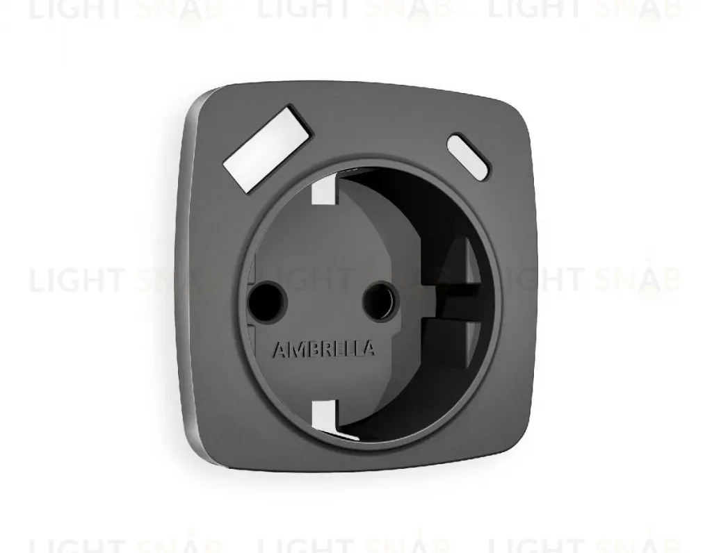 Лицевая панель для розетки с/з со шторками 2USB A+C Ambrella Volt Omega OP6600 OP6600