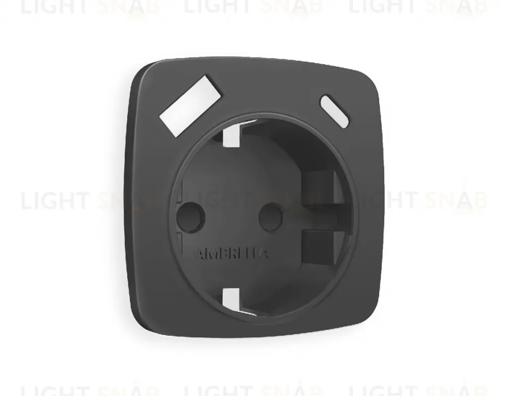 Лицевая панель для розетки с/з со шторками 2USB A+C Ambrella Volt Omega OP9100 OP9100