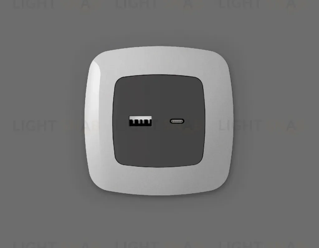 Лицевая панель для розетки 2USB тип A+C Ambrella Volt Omega OP9110 OP9110
