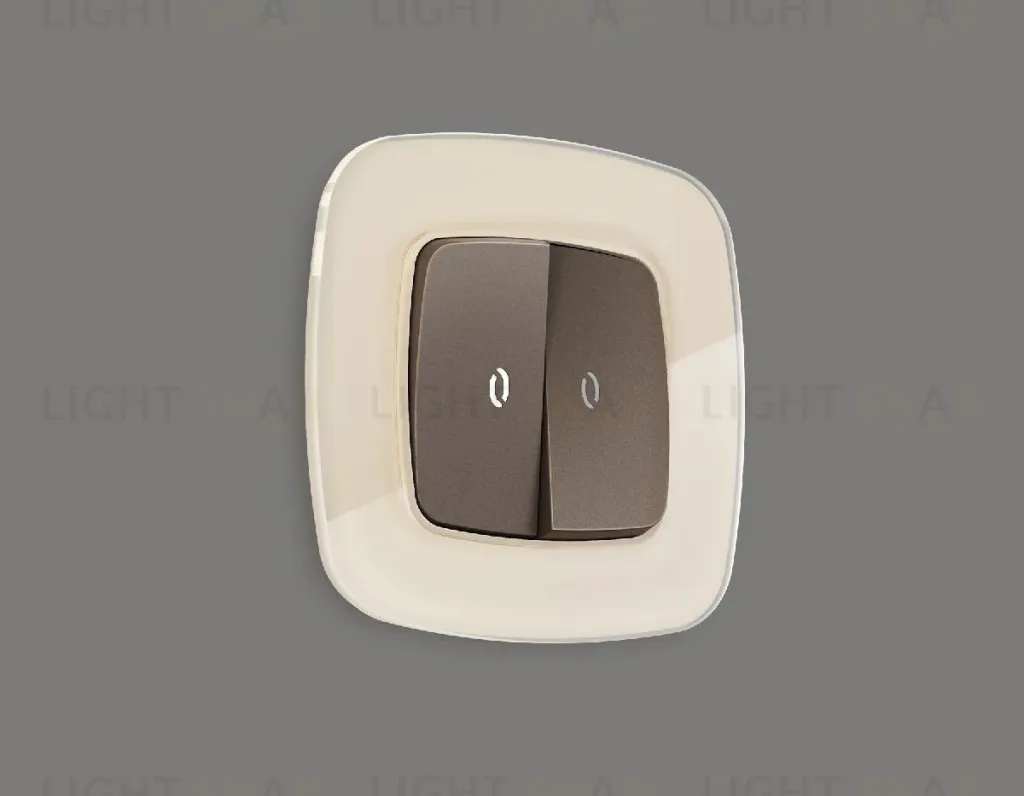 Комплект механизма 2-кл проходного выключателя с подсветкой Ambrella Volt Omega MO634035 MO634035