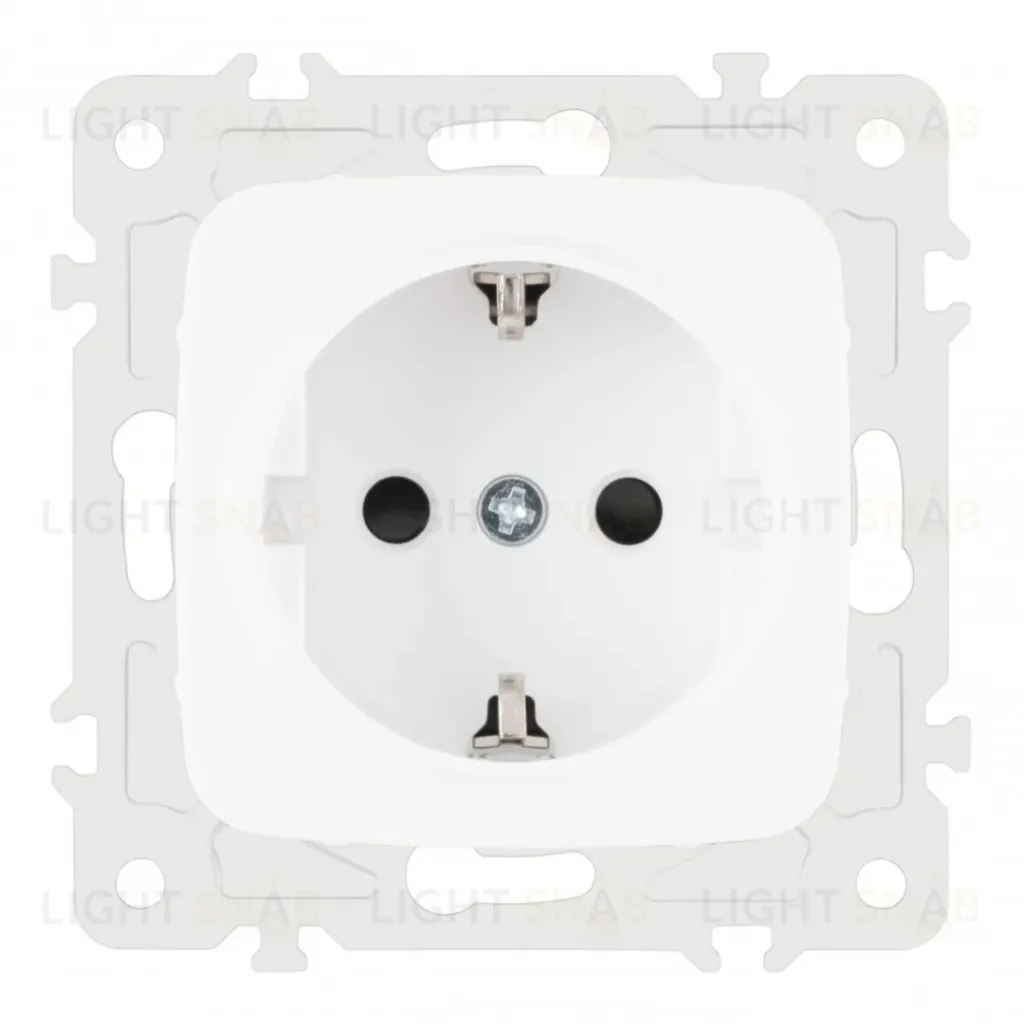 Розетка с заземлением и шторками Arte Milano 205.40-1.white 205.40-1.white