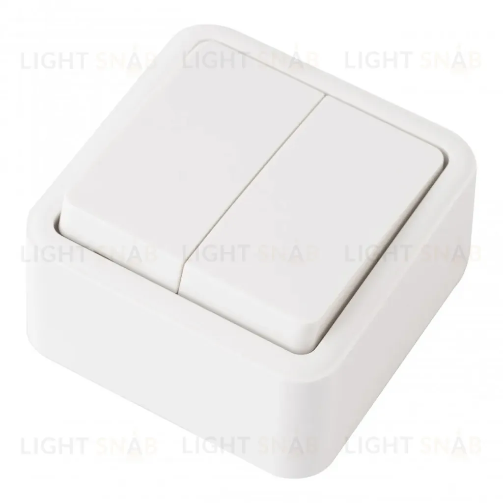 Выключатель двухклавишный Arte Milano 310.30-2.white 310.30-2.white