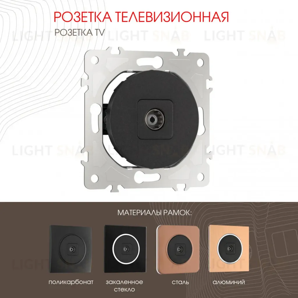 Розетка TV Arte Milano 202.43-1.black 202.43-1.black