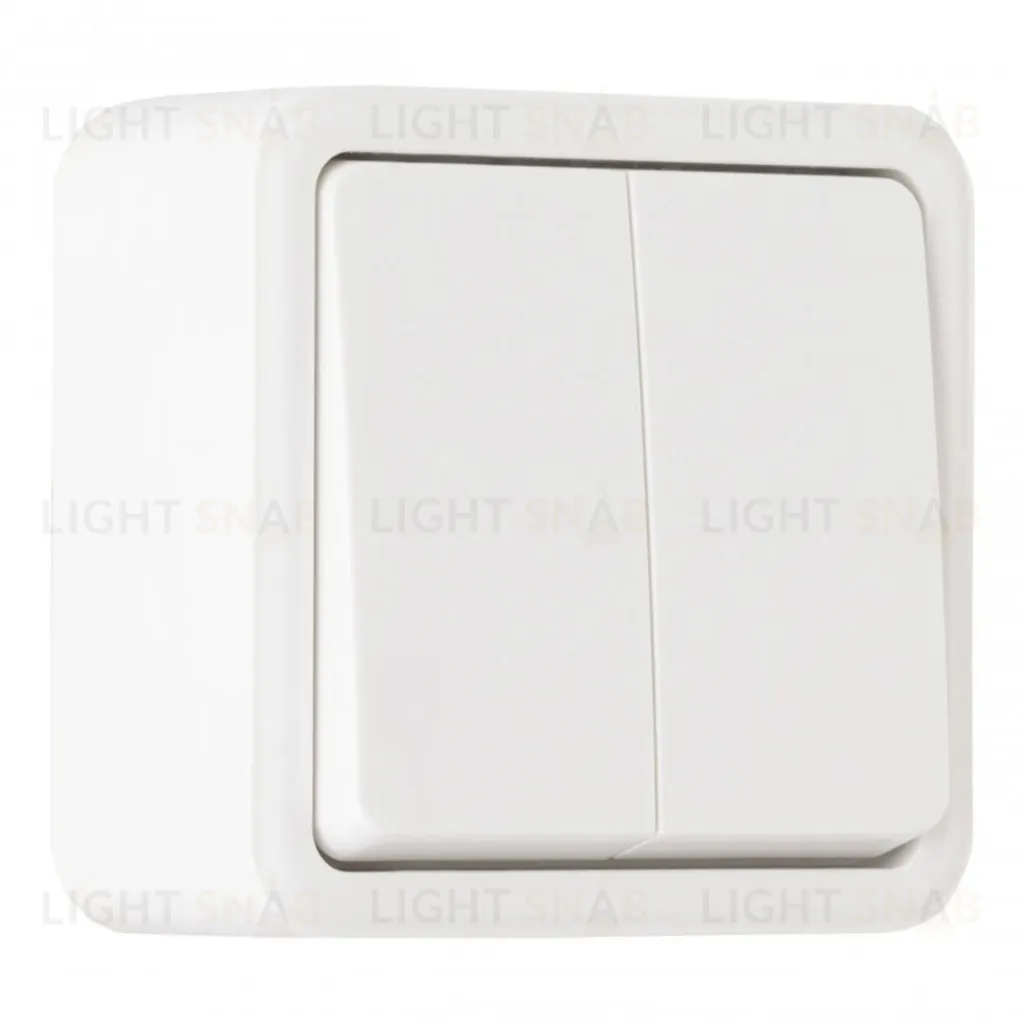 Выключатель двухклавишный проходной Arte Milano 310.32-2.white 310.32-2.white