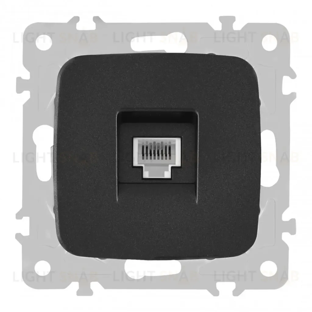 Розетка телефонная RJ11 Arte Milano 205.51-1.black 205.51-1.black