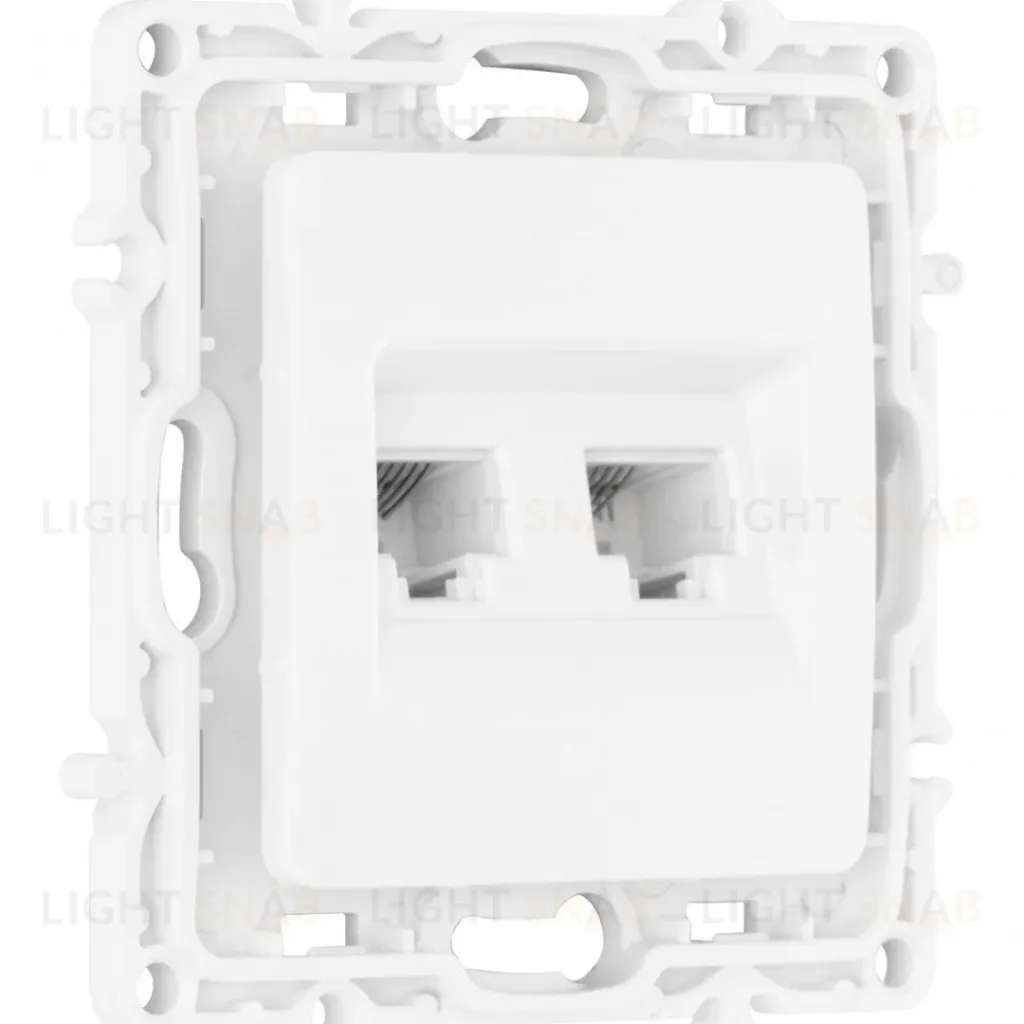 Розетка телефонная RJ11 + компьютерная RJ45 Arte Milano 217.44-1.white 217.44-1.white
