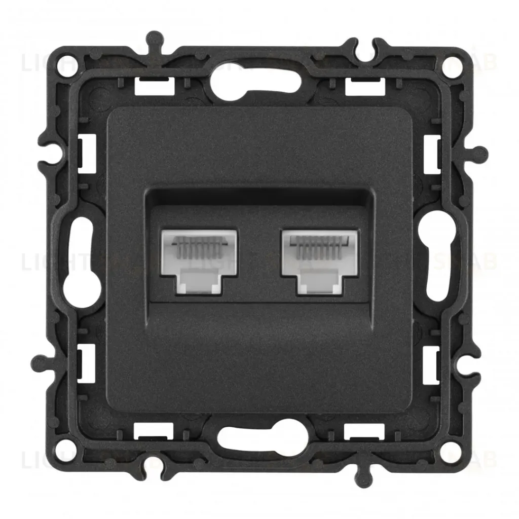 Розетка RJ45 Arte Milano 217.45-2.black 217.45-2.black