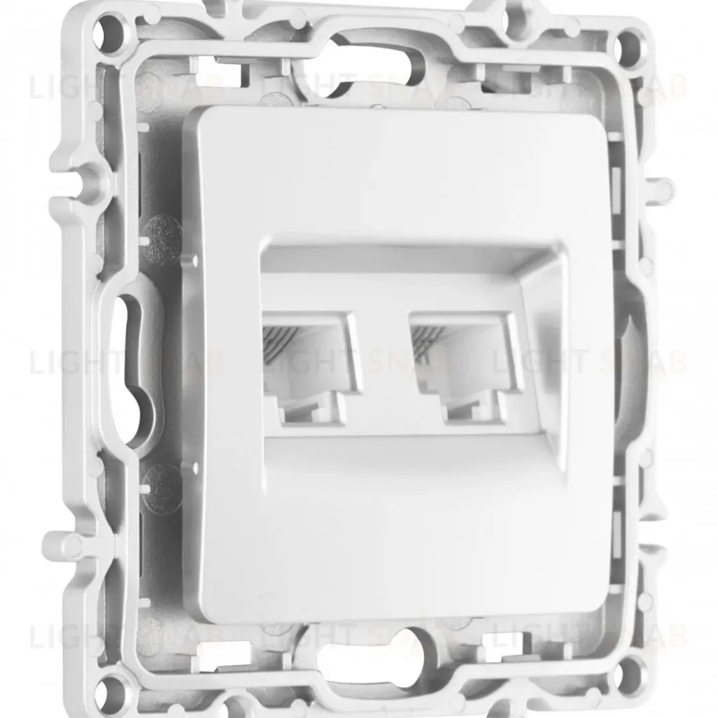 Розетка телефонная RJ11 + компьютерная RJ45 Arte Milano 217.44-1.silver 217.44-1.silver