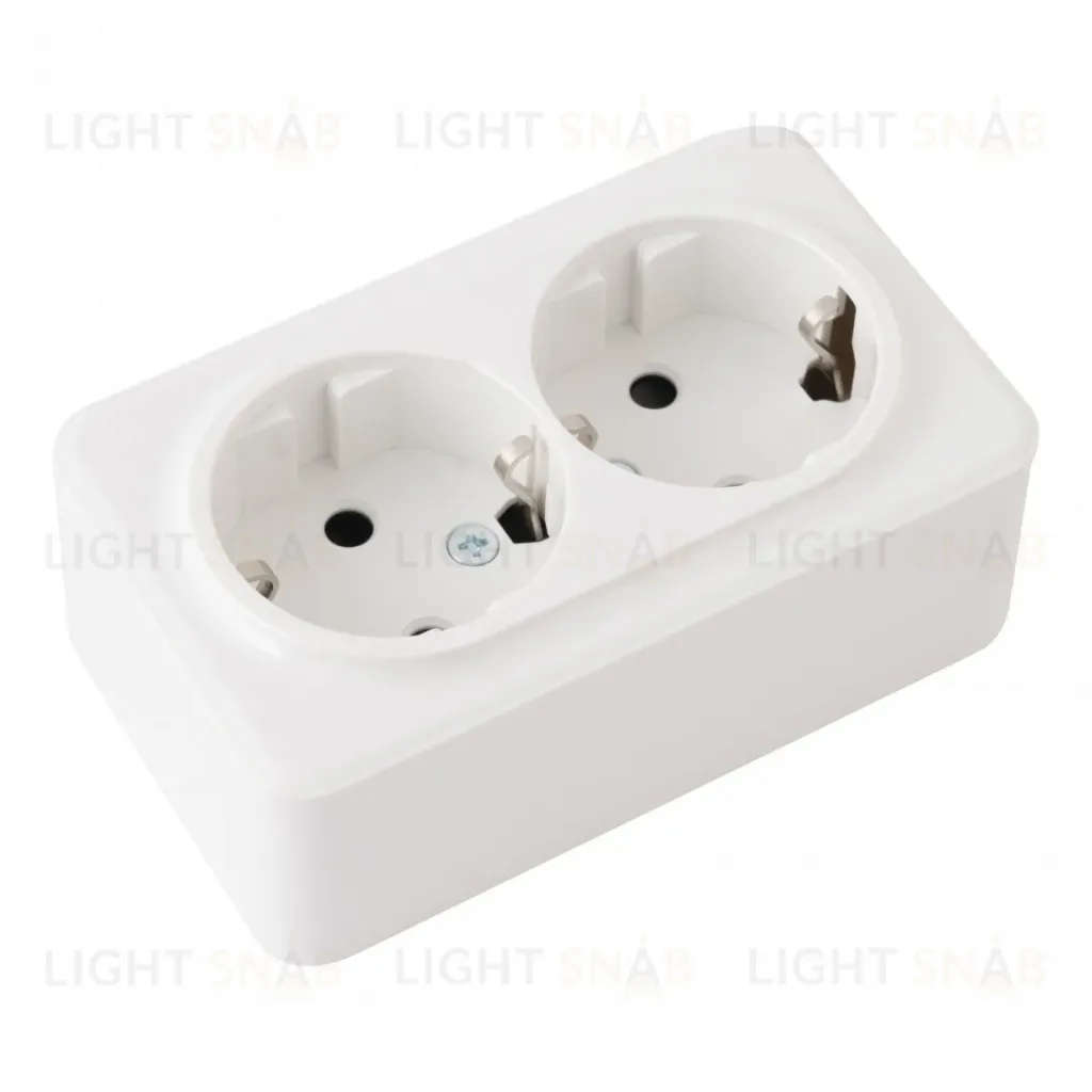 Розетка двойная с заземлением Arte Milano 310.40-2.white 310.40-2.white