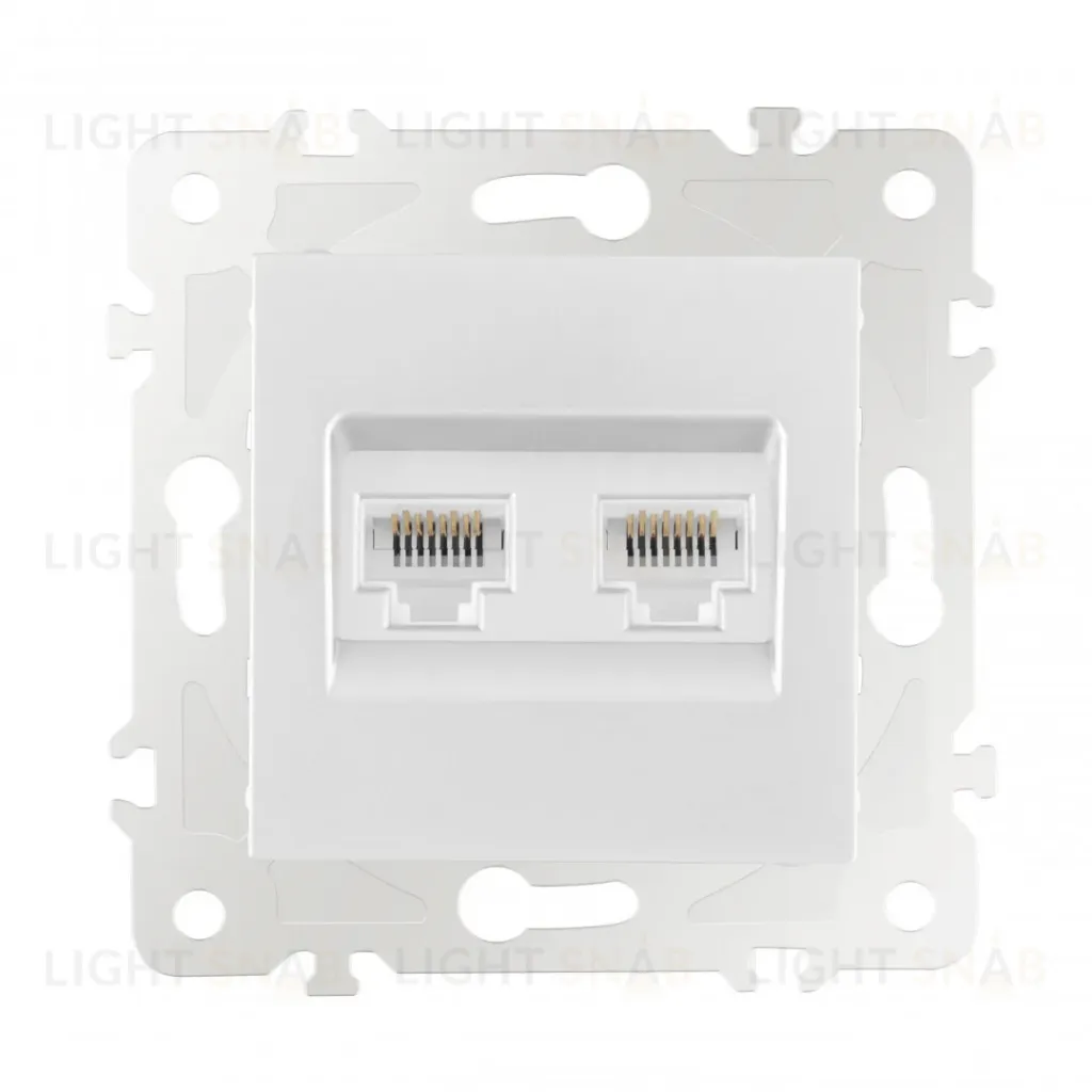 Розетка двойная RJ45 Arte Milano 203.45-2.white 203.45-2.white