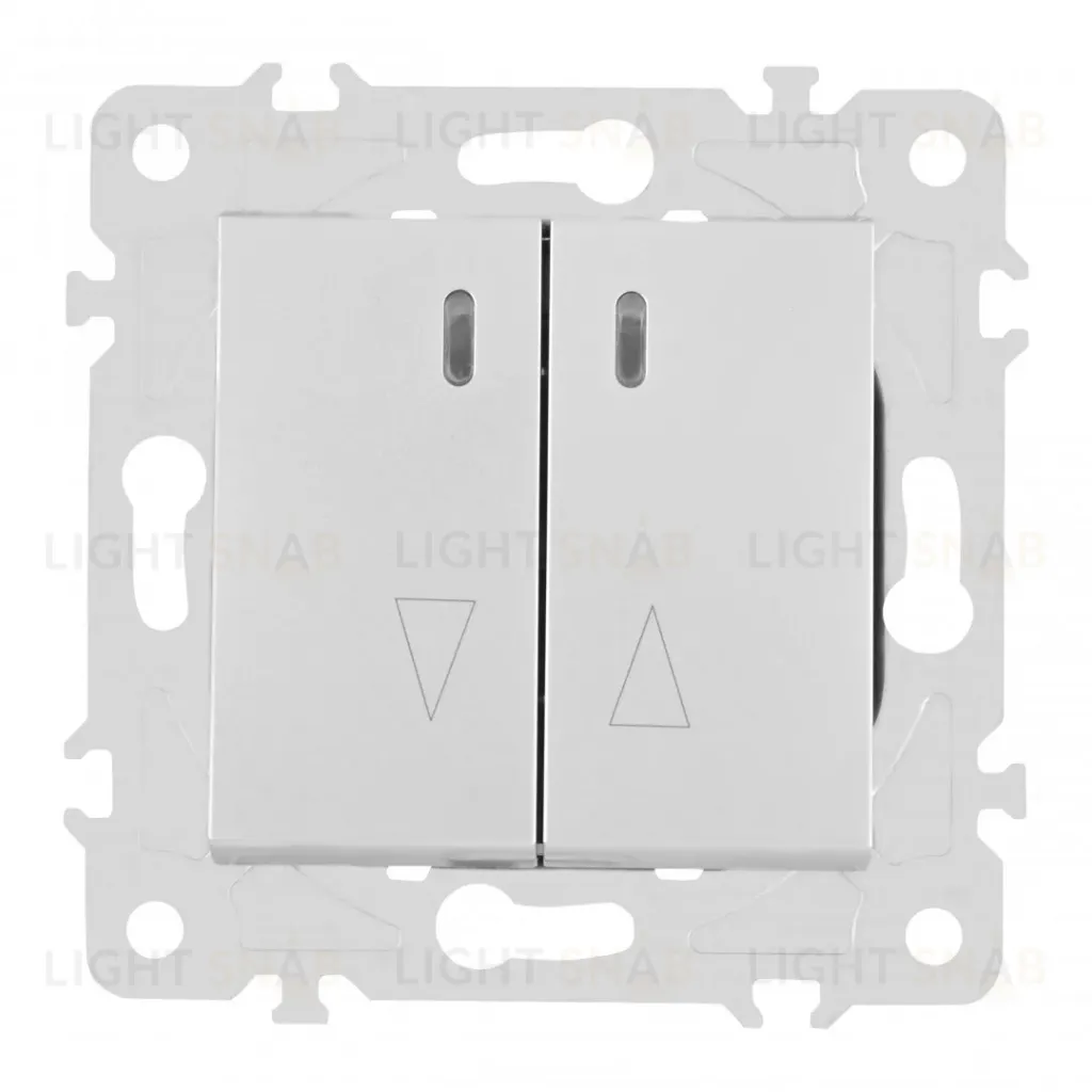 Выключатель жалюзи с подсветкой Arte Milano 203.39-2.silver 203.39-2.silver