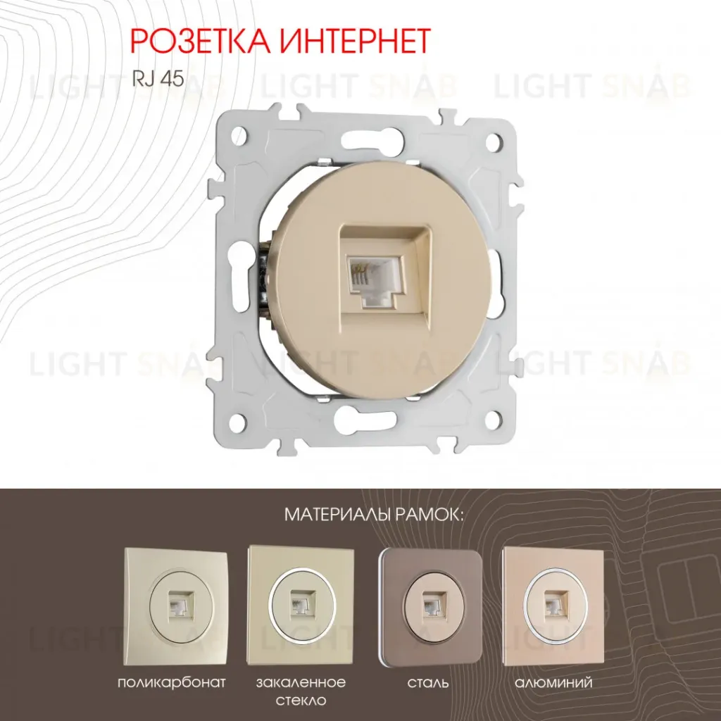 Розетка RJ45 Arte Milano 202.45-1.shampan 202.45-1.shampan