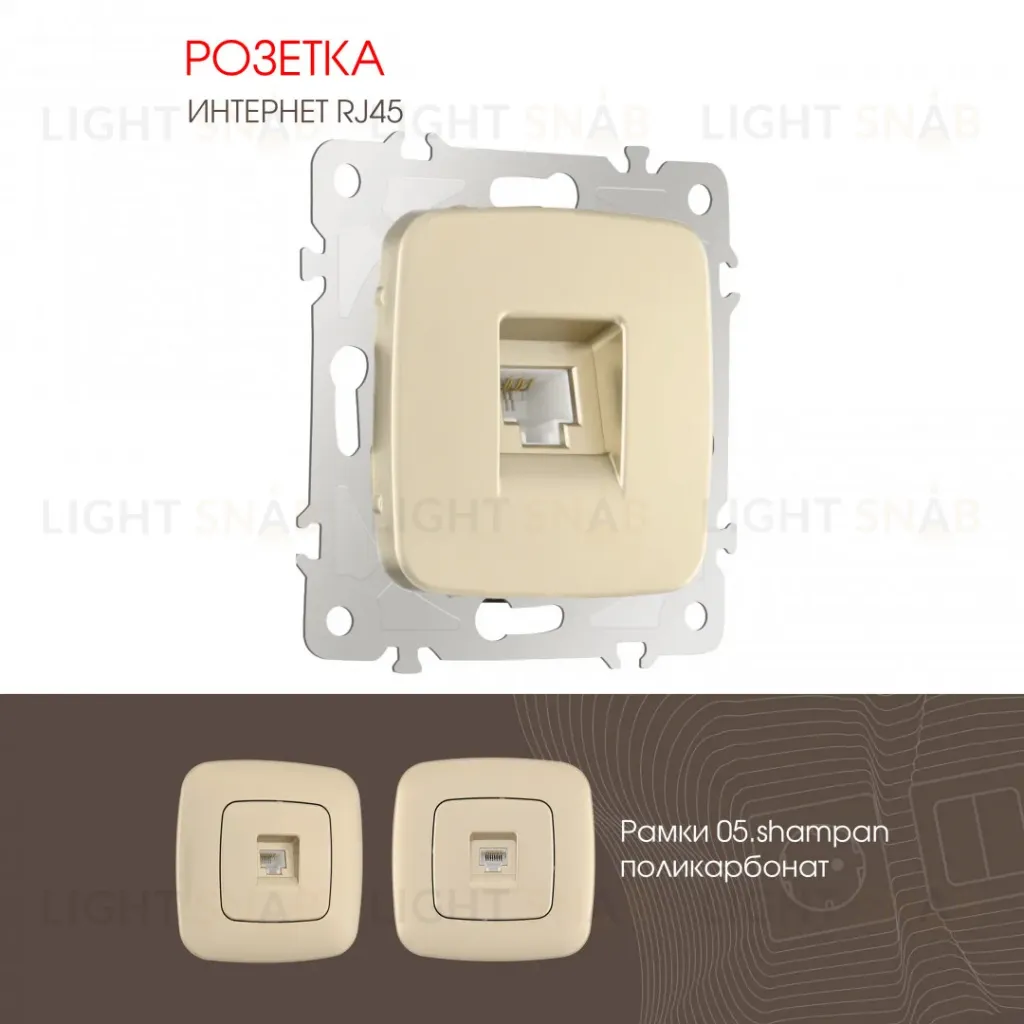 Розетка RJ45 Arte Milano 205.45-1.shampan 205.45-1.shampan