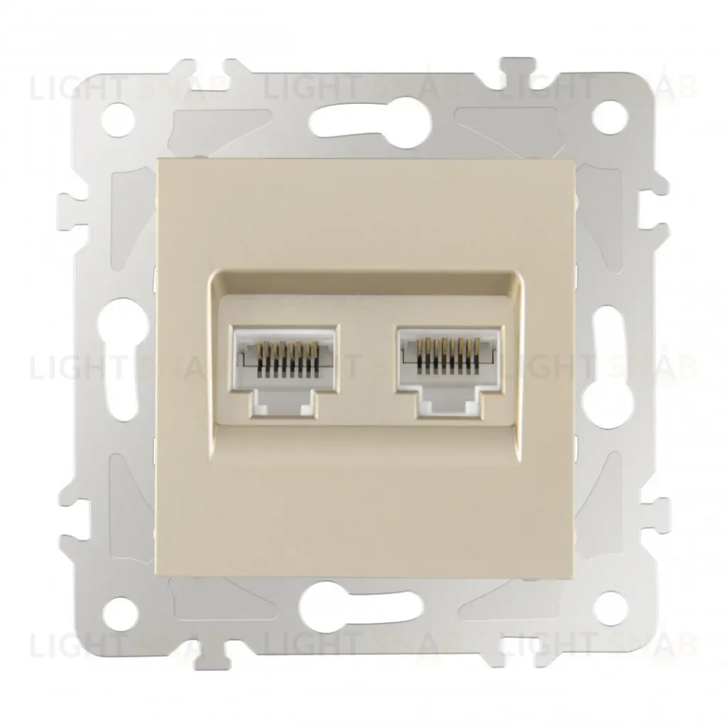 Розетка двойная RJ45 Arte Milano 203.45-2.shampan 203.45-2.shampan