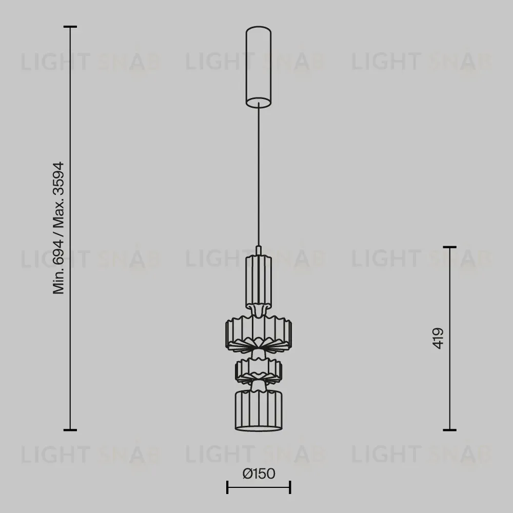 Подвесной светильник Maytoni Level MOD253PL-L18BS3K3 MOD253PL-L18BS3K3