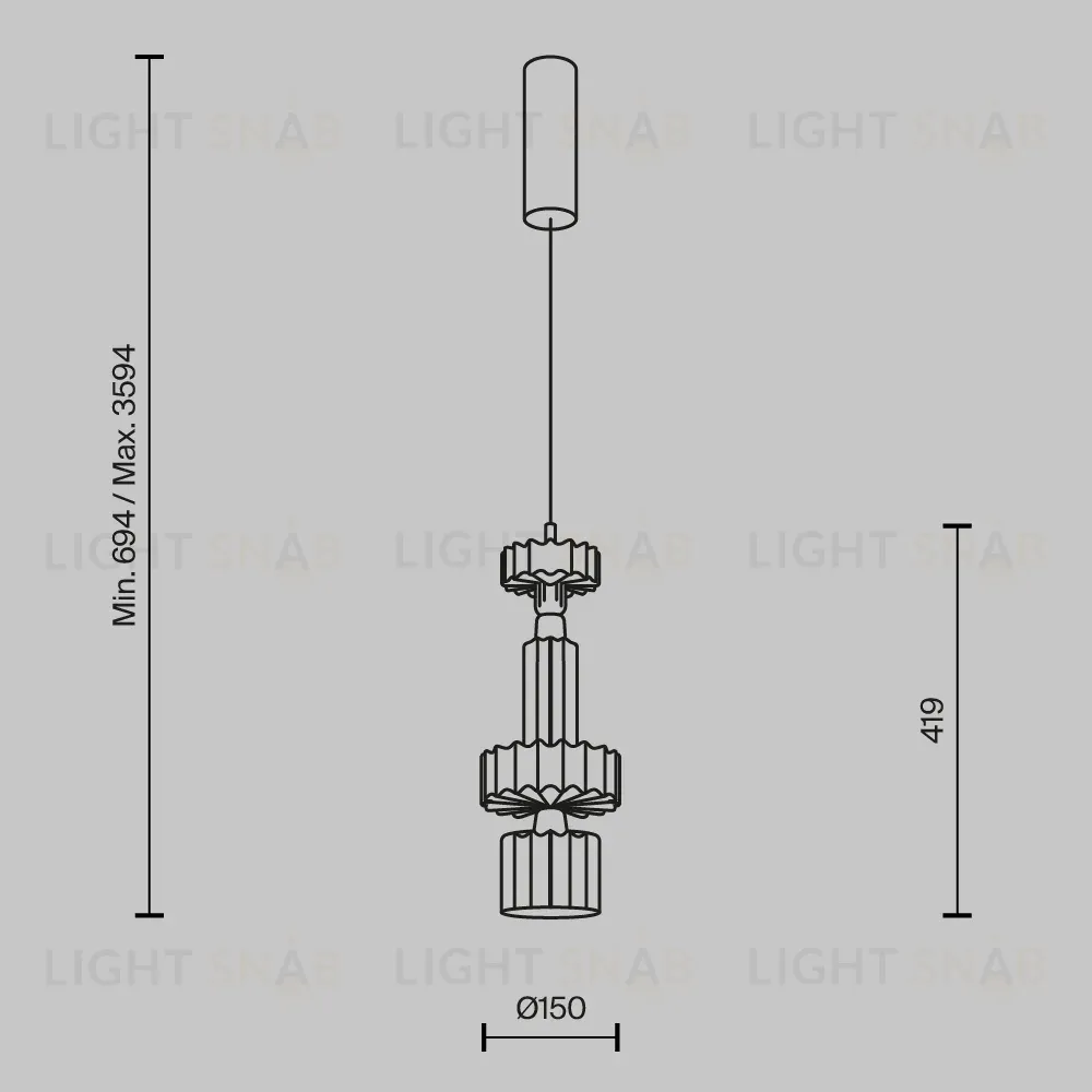 Подвесной светильник Maytoni Level MOD253PL-L18BS3K2 MOD253PL-L18BS3K2
