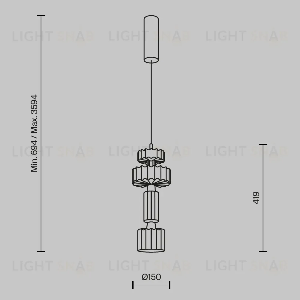 Подвесной светильник Maytoni Level MOD253PL-L18BS3K1 MOD253PL-L18BS3K1