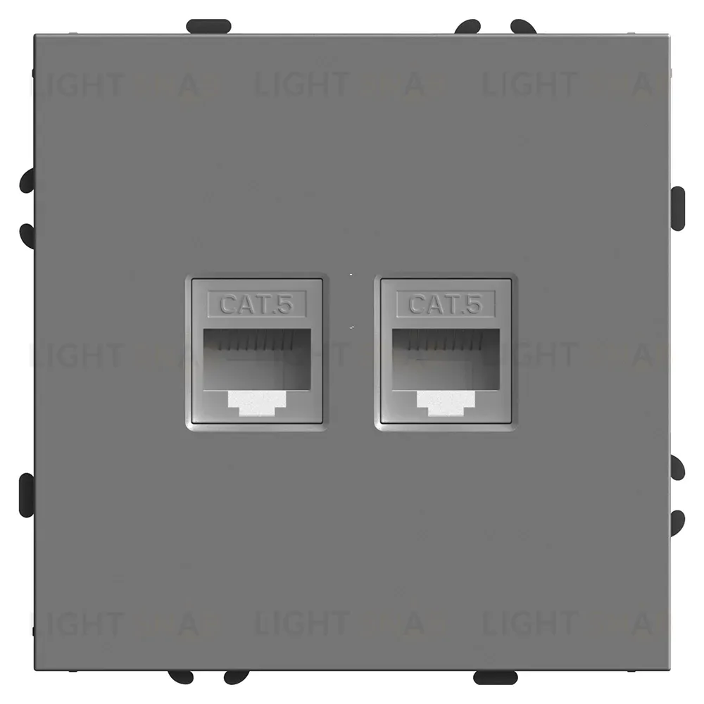 Розетка компьютерная 2-местная RJ-45 Stekker Эмили RST00-5111-10 49952 49952